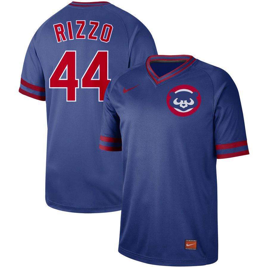 2019 Men MLB Chicago Cubs #44 Rizzo blue Nike Cooperstown Collection Jerseys->los angeles dodgers->MLB Jersey